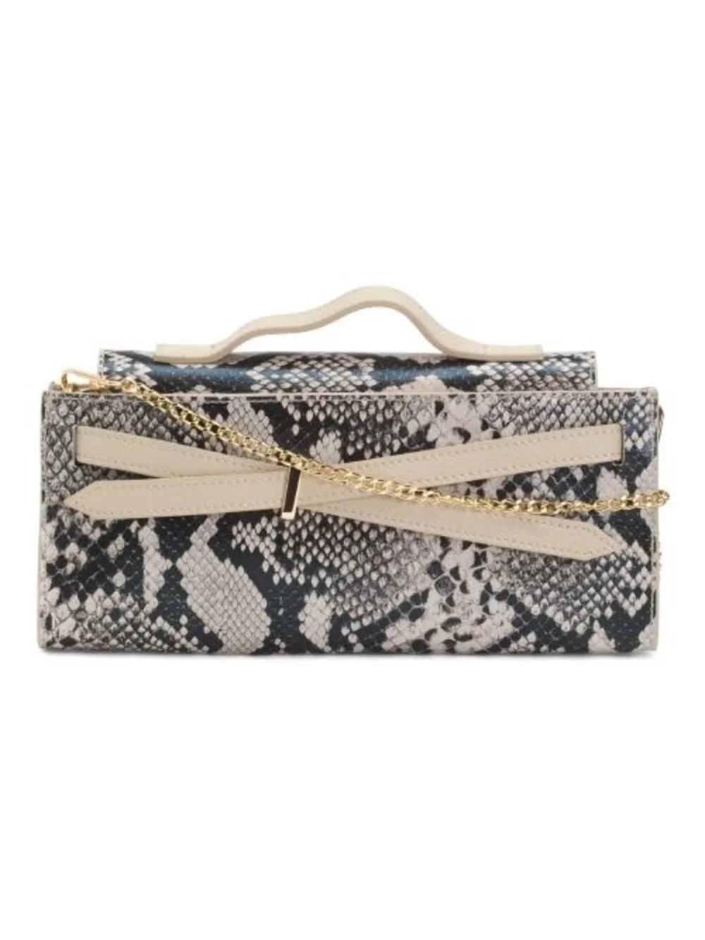 MARINA GALANTI Made In Italy Leather Xbody Strap Top Handle Clutch